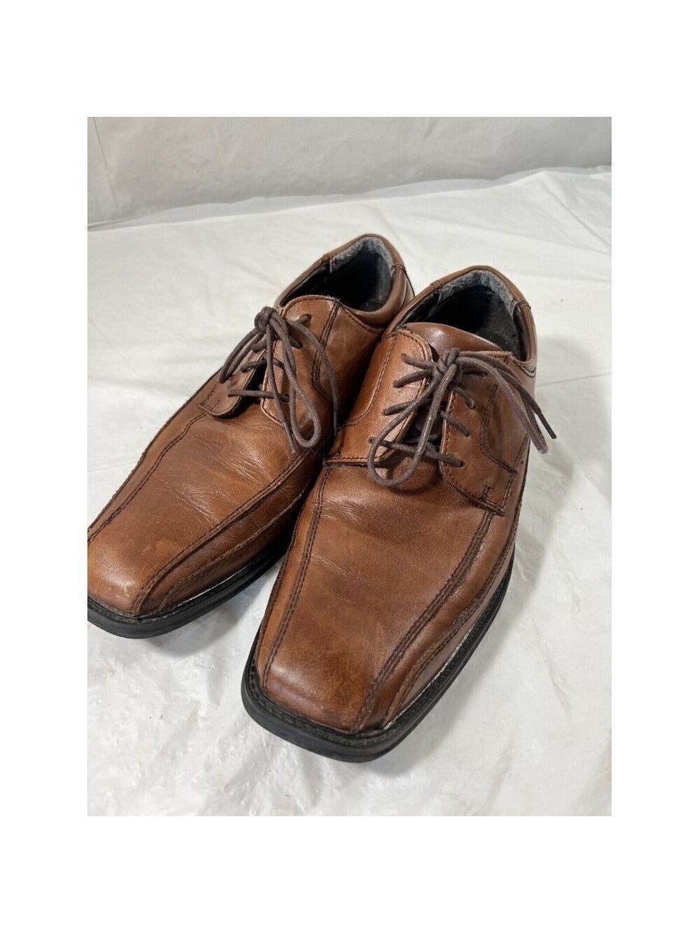 Dockers Mens Size 7.5 M Brown Leather Upper Bicycle Lace Up Oxfords Dress Shoes - Picture 2 of 12